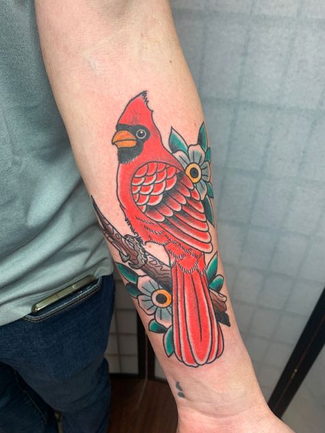 #tattoo #tattoos #tattooed #traditional #traditionaltattoo #traditionaltattoos #cardinaltattoo #cardinaltattoos #chicago #chicagotattoo #chicagotattoos #chicagotattooartist Traditional Cardinal Tattoo, Cardinal Tattoo, Cardinal Tattoos, School Tattoo, Blank Space, Old School Tattoo, Tattoo Inspo, Traditional Tattoo, Tattoo Art