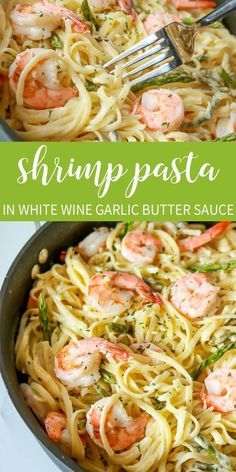 White Wine Garlic Butter Sauce, Pasta In White Wine Sauce, Butter Shrimp Pasta, Shrimp Butter, White Wine Pasta Sauce, Easy Shrimp Pasta, Garlic Butter Shrimp Pasta, Foil Packs, Garlic Butter Shrimp