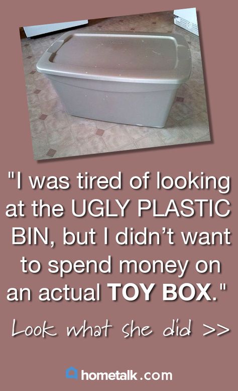 You won't believe what she did with this plastic bin! Toy Clutter, Plastic Storage Bins, Plastic Bins, Toy Rooms, Toy Box, Storage Bin, Diy Hacks, Cleaning Organizing, Plastic Storage