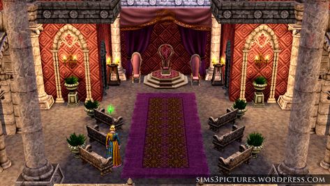 Sims 4 Throne Room, Sims Medieval Throne Room, Sims 4 Throne, Medieval Throne Room, Medieval Throne, Medieval Room, Sims Medieval, 3 Picture, Throne Room