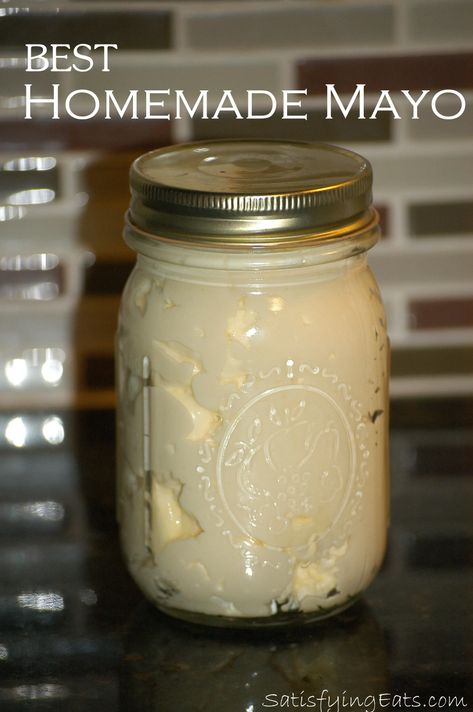 Homemade Mayonnaise Recipe, Homemade Mayo, Satisfying Eats, Mayonnaise Recipe, Homemade Condiments, Homemade Mayonnaise, Homemade Sauce, Aioli, Canning Recipes