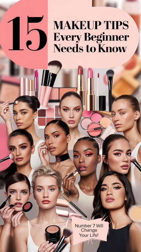 15 Makeup Tips Every Beginner Needs to Know (Number 7 Will Change Your Life!) Beginners Guide To Makeup, How To Apply Foundation Correctly, 15 Makeup, Essential Makeup, Beginners Makeup, Long Lasting Foundation, Beginner Makeup, Bold Makeup Looks, Foundation Application