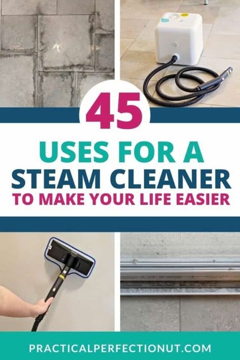 Ever wonder if a steam cleaner would be worth the money? Here are 45 different ways that you can clean your home with a steam cleaner that will make your life easier! #cleaningtip #cleaninghack #cleaning #cleaningtool #steam #steamcleaner Steam Cleaner Solution, Best Steam Cleaner, Cleaning Cabinets, Cleaning Blinds, Handheld Steamer, Steam Cleaner, Tub Cleaner, Steam Mop, Steam Generator