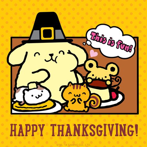 Pom Thanksgiving Icon, Thanksgiving Drawings, Sanrio Danshi, American Holidays, Toys Land, Hello Pretty, Little Twin Stars, Holidays Thanksgiving, Sanrio Characters