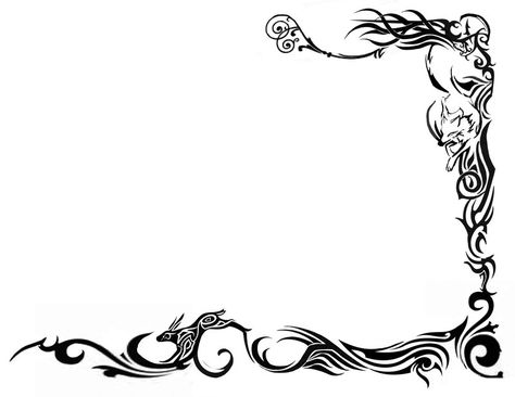 Tattoo Borders Designs - Cliparts.co Tattoo Borders, Wallpaper Frames, Tattoo Frame, Tattoo Clipart, Tattoo Border, Border Tattoo, Frame Tattoo, Tattoo Banner, Library Corner