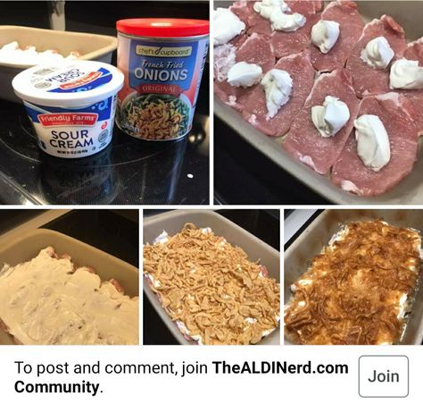 Onion Pork Chops, French Onion Pork Chops, Pork Chop Casserole, Pork Chop Seasoning, Pork Chop Recipes Baked, French Fried Onions, Boneless Pork Chops, Fast Easy Meals, Sour Cream And Onion