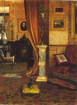 Victorian Interior from 1886 Victorian Interior Design 19th Century, Painted Rooms, Victorian Rooms, Victorian Room, Victorian Interior Design, Victorian Elegance, Old House Interior, Victorian Parlor, Victorian Home Interior