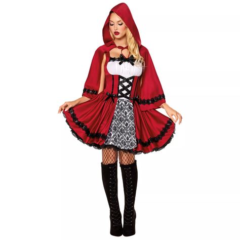 Red Riding Hood Halloween, Little Red Riding Hood Halloween, Little Red Riding Hood Costume, Riding Hood Costume, Red Riding Hood Costume, Halloween Costumes For Girls, Little Red Riding Hood, Halloween Girl, Corset Style