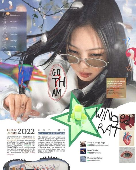 Vintage Y2k Posters, Y2k Fashion Graphic Design, Aesthetic Graphic Design Wallpaper, Instagram Yearbook Ideas, Y2k Fashion Collage, Japanese Magazine Design, Y2k Aesthetic Graphic Design, Photo Magazine Layout Design, Jennie Graphic Design