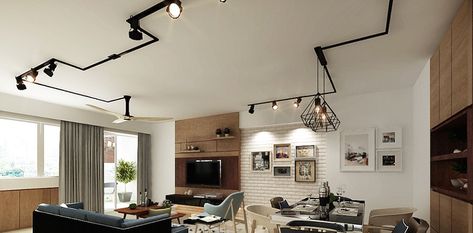 A Rising Trend: Track Lighting Fixtures | Trendhunter Track Lighting Fixtures, Light Works, Accent Lighting, Types Of Lighting, Lighting System, Meeting Room, Cool Paintings, Ambient Lighting, Track