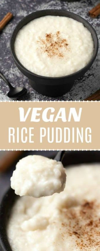 Vegan Rice Pudding - Loving It Vegan Healthy Rice Pudding Recipe, Vegan Rice Pudding, Pudding Rice, Vegan Pudding, Healthy Rice, Vegan Rice, Rice Recipes For Dinner, Custard Recipes, Desserts Vegan