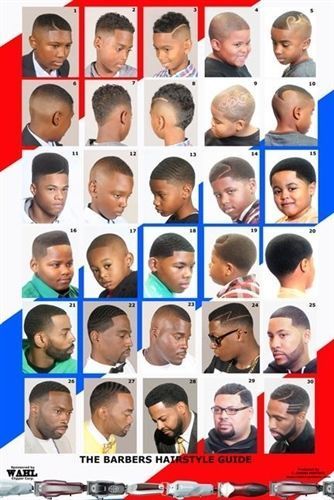 2014Bbm Large Format Barber Poster Men & Boys 30 Styles & Cuts Barber Shop Poster, Barber Poster, Black Haircut Styles, Hairstyle Guide, Barber Shop Haircuts, Black Boys Haircuts, Barber Haircuts, Barbers Cut, Hair Barber