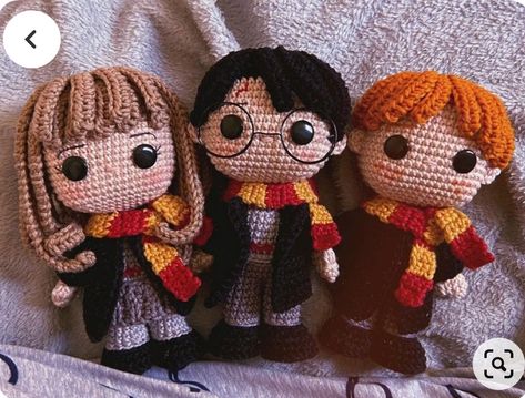 Harry Potter Crochet Ideas, Harry Potter Amigurumi, Harry Potter Dolls, Harry Potter Crochet, Harry Potter Painting, Disney Crochet Patterns, Amigurumi For Beginners, Harry Potter Hermione Granger, Crochet Doll Tutorial