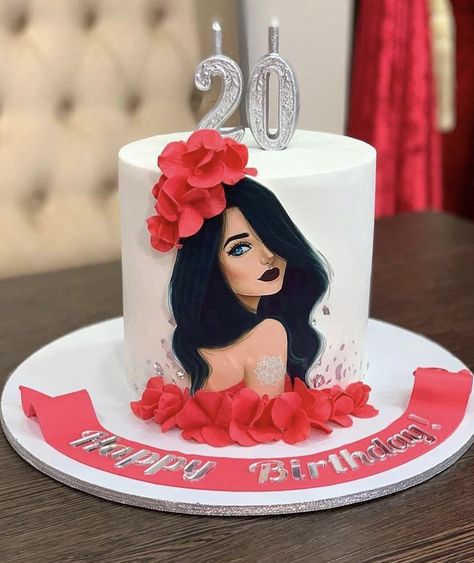 Diva Cakes Birthday, Simple Birthday Cake Designs For Women, Cake Women, Birthday Cake For Women Simple, Simple Birthday Cake Designs, Girly Birthday Cakes, Cake Designs For Girl, Birthday Cake For Mom, Photo Cake Topper