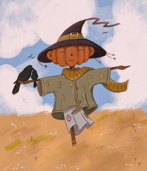 Scarecrow Illustration, Scarecrow Outfits, Cute Scarecrow, Light Autumn, Make A Scarecrow, Illustrators On Instagram, Drawing Clothes, Autumn Outfit, Scarecrow