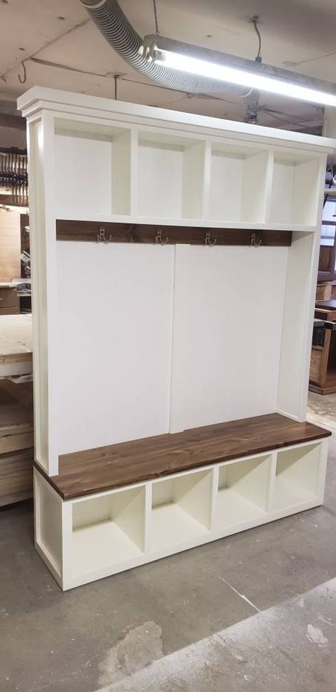 Locker Mudroom, Locker Entryway, Custom Entryway, Mudroom Locker, Mudroom Lockers, Bench Mudroom, Bench Storage, Entry Bench, Entryway Bench Storage