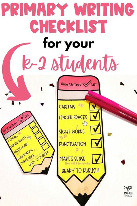 Are you looking for a way to help your early elementary students with their writing? K-2 students need a lot of support and guidance when it comes to writing skills for kids. Inside my blog, you will learn about my primary writing checklist. It will help the writing skills for primary students. I love that my students can be independent with writing activities. Teaching writing in elementary school has never been easier with this writing checklist for first grade. Editing Checklist 2nd Grade, Writing Notebook Elementary, Small Moment Writing Second Grade, The Writing Process Activities, Writing Checklist First Grade, Writing Rubrics For First Grade, Teaching Informative Writing, Small Moment Writing First Grade, Writing Checklist 2nd Grade