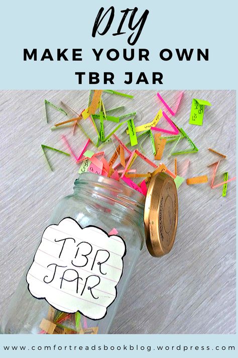 A TBR Jar is a must have for people with an overflowing and forgotten TBR. It's great way to help any reader chose your next read and it's so simple to make! Read Me When Jar, Book In A Jar, Tbr Jar Prompts, Tbr Jar Ideas, Tbr Book Jar Prompts, Mini Book Jar, Tbr Jar, Books Like The Bell Jar, Dollar Store Hacks