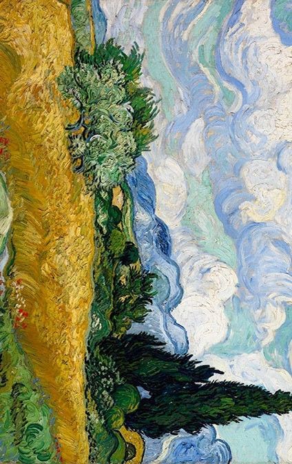 Wheat Field With Cypresses, Van Gogh Drawings, فنسنت فان جوخ, Famous Art Paintings, Van Gogh Landscapes, Vincent Willem Van Gogh, Art Through The Ages, Sky Art Painting, Vincent Van Gogh Art