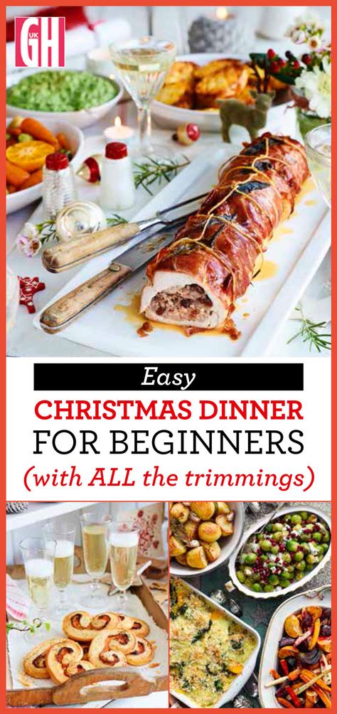 Christmas Dinner Trimmings, Dinner For Beginners, Christmas Dinner Starters, Christmas Lunch Menu, Christmas Dinner Recipes Easy, Easy Christmas Dinner, Christmas Trimmings, Starter Recipe, Christmas Dinner Menu