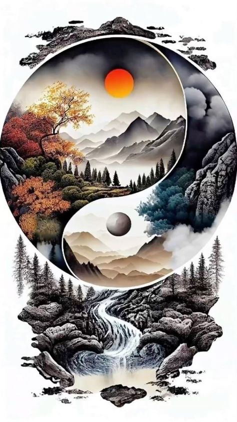 Ying And Yang Wallpaper, Yin Yang Art Wallpaper, Jing Y Jang, Ying Yang Art, Ying Yang Tattoo, Yin Yang Designs, Candle Tattoo, Yin Yang Art, Yin Yang Tattoos