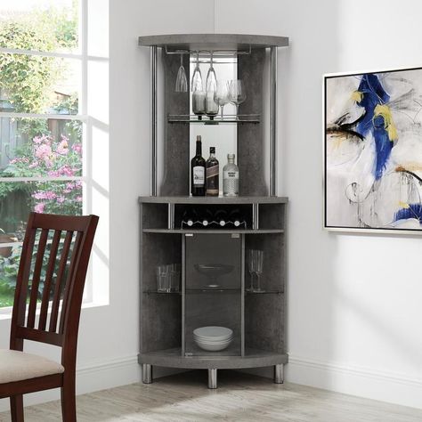 Bar With Wine Storage, Corner Bar Cabinet, Coin Bar, Built In Wine Rack, Home Bar Cabinet, Corner Bar, Beverage Bar, Bar Unit, Bar Designs