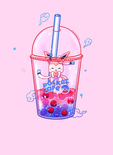 Sylveon Eeveelutions Boba Tea Pokemon Pokemon Boba, Pokemon Sylveon, Cute Pokemon Pictures, Pokemon Memes, Pokémon Stuff, Boba Tea, Pokemon Pictures, Cute Pokemon, Bubble Tea