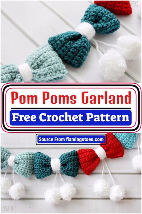 25 Free Crochet Garland Patterns For Home Decor - DIYsCraftsy Free Crochet Popcorn Garland Pattern, Crochet Fall Garland Patterns Free, Crochet Snowflake Garland, Crochet Christmas Lights, Shamrock Garland, Acorn Garland, Popcorn Garland, Rainbow Garland, Christmas Lights Garland