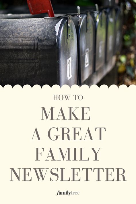 Family Newsletter, Newsletter Names, Family History Projects, Genealogy Forms, Family Tree Genealogy, Family Research, Family Keepsakes, Family Genealogy, History Projects