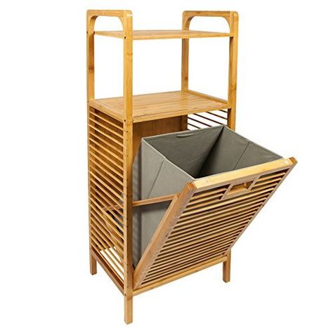 Woodluv Bamboo Large Laundry Linen Storage Hamper Basket with 2 Shelve WoodLuv http://www.amazon.co.uk/dp/B015QGLKRE/ref=cm_sw_r_pi_dp_0Jh0wb0A7CRD2 Laundry Hamper Cabinet, Hamper Cabinet, Tilt Out Laundry Hamper, Bathroom Laundry Hamper, Fold Laundry, Organizing Laundry, Laundry Basket Organization, Dirty Clothes Storage, Bamboo Bathroom