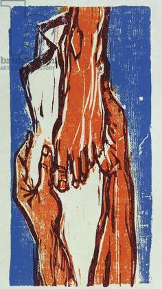 Foot Washing, 1980 (woodcut print on paper) Contemporary Christian Art, Bible Artwork, Worship Art, Woodcut Print, Christian Artwork, Prophetic Art, Church Banners, Woodcuts Prints, Products Design