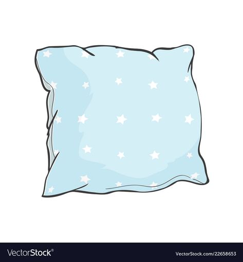 How To Draw Pillows, Pillow Illustration Drawing, Illustration Pillow, Pillow Illustration, Pillow Doodle, Cartoon Pillow, Bed Illustration Sleep, Arabic Pillow, Pillow Drawing