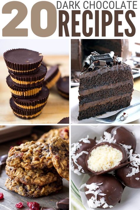 Indulge in the rich, decadent world of dark chocolate with these 20 irresistible recipes. Perfect for the chocolate connoisseur, this collection offers a variety of dark chocolate delights. From classic desserts to innovative treats, each recipe showcases the deep, intense flavors of dark chocolate. Whether you're a seasoned baker or just starting out, these dark chocolate recipes are sure to satisfy your cravings and impress your taste buds. Bakers Chocolate Recipes, Chocolate Desserts Fancy, Copycat Food, Dark Chocolate Desserts, Dark Chocolate Recipes, Muffin Cup, Best Chocolate Desserts, Love Dark, Chocolate Food