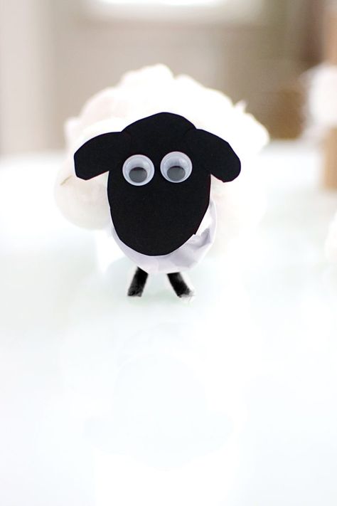 Sheep Crafts For Kids, Cotton Ball Sheep, Cotton Ball Crafts, Flower Making Crafts, Aesthetic Craft, Easy Kid Activities, Sheep Crafts, Easy Toddler Activities, Church Crafts