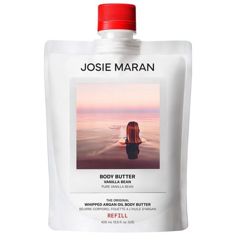 Vanilla Bean - Whipped Argan Oil Refillable Firming Body Butter Jar - Josie Maran | Sephora Josie Maran Vanilla Vibezzz, French Vanilla Bean Body Wash, Vanilla Almond Body Butter, Josie Maran Body Butter, Body Butter Formulation, Josie Maran, Beauty Marketing, Argan Oil, Body Butter