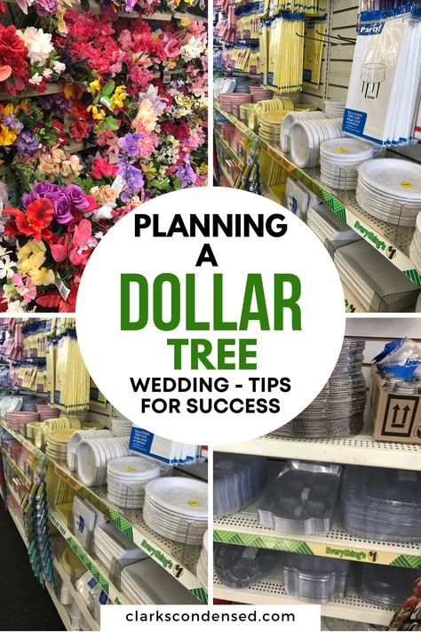 re you a bride on a budget? Join the club! The Dollar Tree wedding section is AWESOME. Here is what you should buy (and a creative wedding ideas, too!). Dollar Store Wedding Ideas, Dollar Store Wedding, Dollar Tree Diy Wedding, Wedding Tree Decorations, Dollar Tree Wedding, Frugal Wedding, Join The Club, Creative Wedding Ideas, Western Wedding