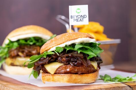 "We remain committed to our goal of establishing a production footprint in Asia before the end of 2020 ... The magnitude of the opportunity in Asia merits significant investment," says Beyond Meat CEO Ethan Brown. Beth McKenna reports for The Motley Fool.  #plantbased #meat #protein #asia #stocks #investing Beyond Burger, Pollo Tropical, Meat Stock, Beyond Meat Burger, Caramelized Onions Recipe, Vegan Mayonnaise, Vegan Burger, Vegan Sausage, Meat Substitutes