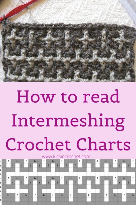 This blog includes a video tutorial for reading intermeshing crochet charts. It also offers a scarf pattern for sale, but the tutorial is free! Beginner Mosaic Crochet Tutorial, Interlocking Crochet Tutorials, How To Read Mosaic Crochet Charts, Interlock Crochet Patterns, Interlocking Filet Crochet Patterns, Interlocking Filet Crochet, Interlocking Crochet Patterns Free, Interlocking Crochet Patterns, Mosiac Crochet Patterns Free