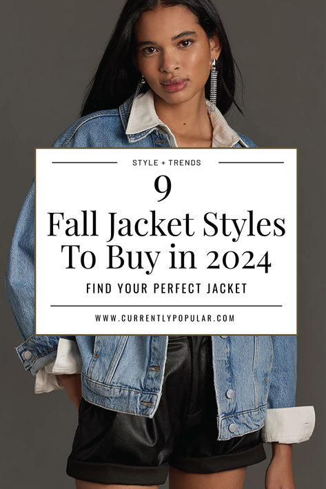 Stay ahead of the trends with our top picks for fall jackets in 2024. From stylish leather motos to cozy quilted options, these jackets will keep you warm and fashionable. Discover which styles are a must-have for your autumn wardrobe. Chic Jackets For Women, Jacket Trends 2024 Fall, Fall 2024 Jacket Trends, Jacket Trends 2024, 2024 Jacket Trends, Fall Jackets 2024, Autumn 2024 Fashion Trends, Trendy Fall Jackets, Fall Jacket Trends