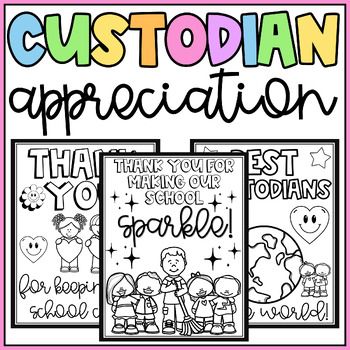 Custodian Appreciation Thank You Coloring Pages & Writing- School Janitors Gifts For Janitors, Janitor Thank You Cards, Appreciation Gifts For Janitors, Thank You Custodian, Janitor Appreciation Poster, Custodian Gift Ideas, Thank You Custodian Free Printable, Happy Custodian Appreciation Day, Custodian Day Gift Ideas