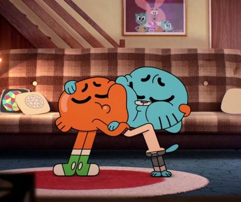 Gum Ball And Darwin, Gumball And Darwin, Gumball Darwin, Cosplay Couple, Amazing Gumball, Best Friends Cartoon, Friend Cartoon, E Dawn, Good Cartoons