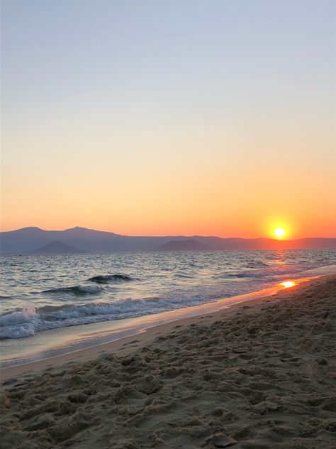 #sunset #greece #beach #sea #summer Greece Sea Aesthetic, Greece Beach Pictures, Athens Beach Greece, Greece Aesthetics Beach, Greece Beach Aesthetic, Sea Sunset Aesthetic, Greece Summer Aesthetic, Athens Beach, Greek Sunset