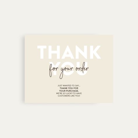 Card Thank You For Order, Thank You Card Ideas For Small Business, Thank You Card For Business, Boutique Thank You Cards, Thank You Card Inspiration, Thank You For Shopping Card, Thank You Cards Messages Business, Thank You Card Messages, Thank You Cards For Small Business