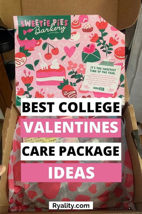 These are such good valentine gift box ideas for college students Valentine Gift Box Ideas, Gifts For College Graduates, Care Packages For College Students, Gifts For College Girls, Valentines Day Care Package, College Gift Ideas, College Care Package Ideas, Packages Ideas, Gifts For College Students