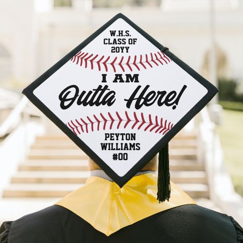 Quote Graduation Cap, Hustle Hit Never Quit, Funny Sports Quotes, Sports Quote, Inspirational Graduation Quotes, Senior Graduation Party, Graduation Party Planning, High School Baseball, Never Quit