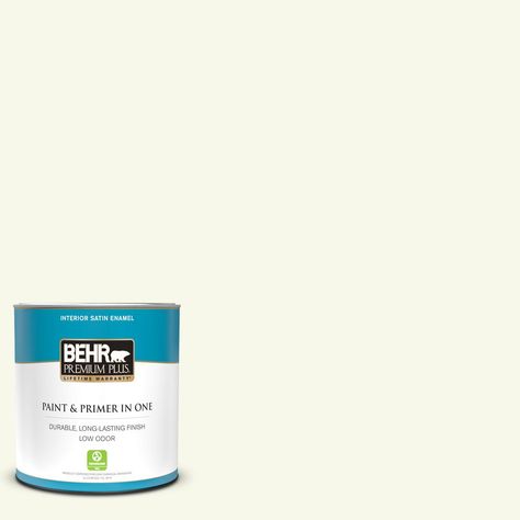 BEHR PREMIUM PLUS 1 qt. #BXC-86 Elderflower Satin Enamel Low Odor Interior Paint and Primer in One Behr Ultra, Behr Premium Plus, Cabinet Trim, Behr Paint, Paint Types, Paint Primer, Paint Samples, 3rd Party, Back To Nature