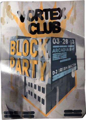 Vortex Club Poster, Block Party Poster, Vortex Club, Irish Bacon, Arcadia Bay, Club Poster, Block Party, Party Poster, Life Is Strange