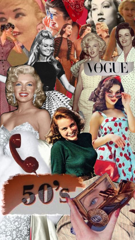 50s Fashion Moodboard, 1950s Party Aesthetic, Girly 1950s Aesthetic, Retro 50s Aesthetic Wallpaper, 1950s Moodboard, 50s Aesthetic 1950s, 1950s Aesthetic Fashion, 50s Fashion Aesthetic, 50s Collage