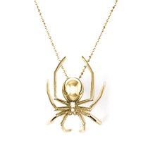 Women's Collections | Wolf & Badger Large Spiders, Spider Pendant, Spider Jewelry, Spider Necklace, Heavy Chain, The Spider, Yellow Gold Chain, Gold Plated Chains, Solid Yellow