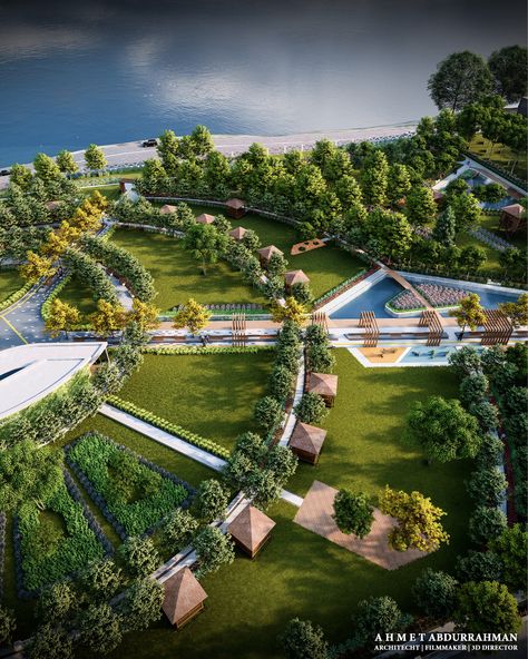 Landscape Architecture By AHMET ABDURRAHMAN on Behance Resort Design Plan, Hotel Landscape, Landscape Architecture Plan, Landscape And Urbanism Architecture, Landscape Design Drawings, Factory Architecture, Hospital Architecture, Landscape Architecture Drawing, Concept Models Architecture